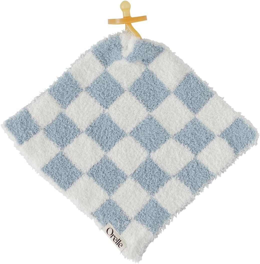 Checkered Pacifier Lovey Blanket