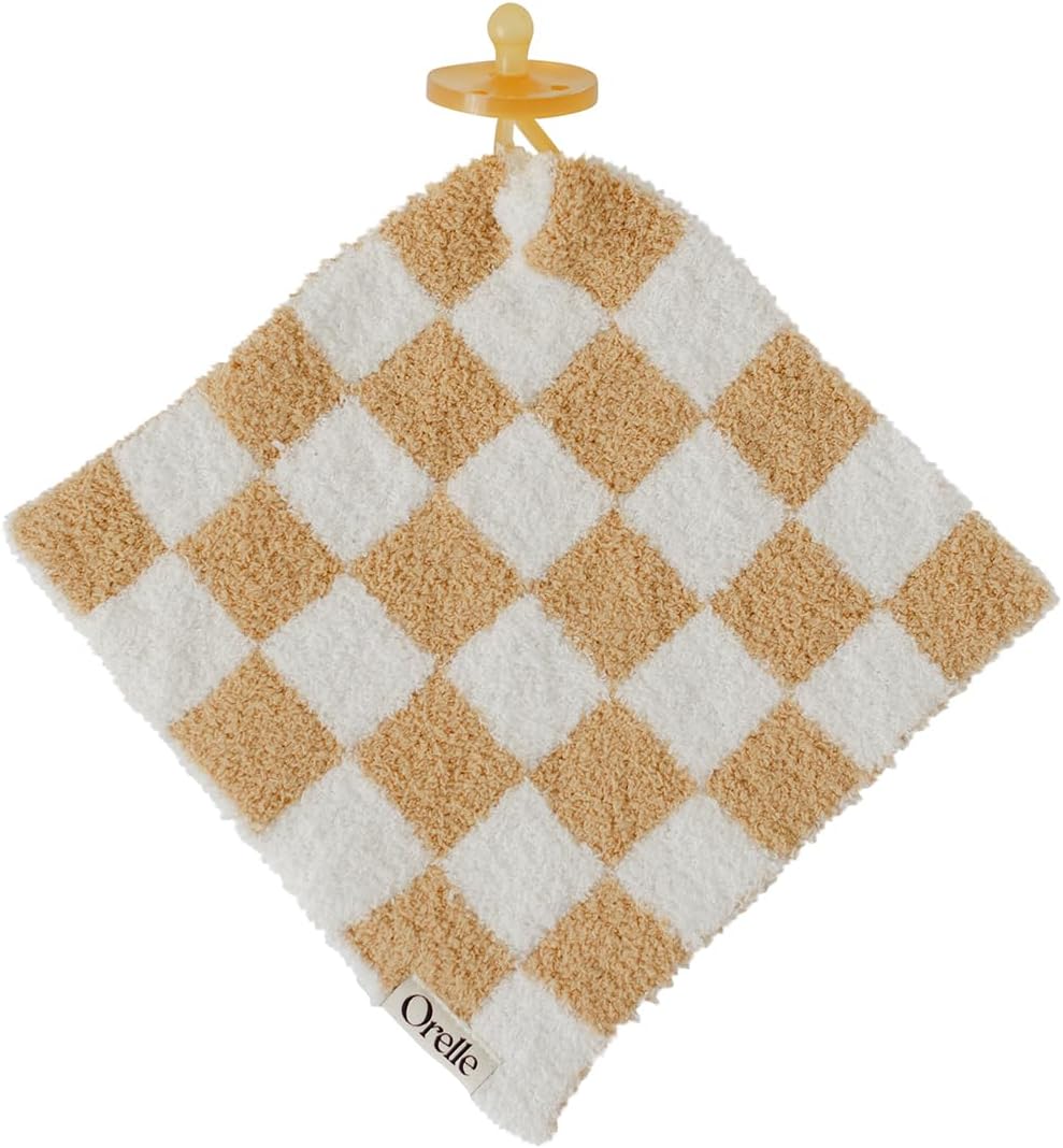 Checkered Pacifier Lovey Blanket