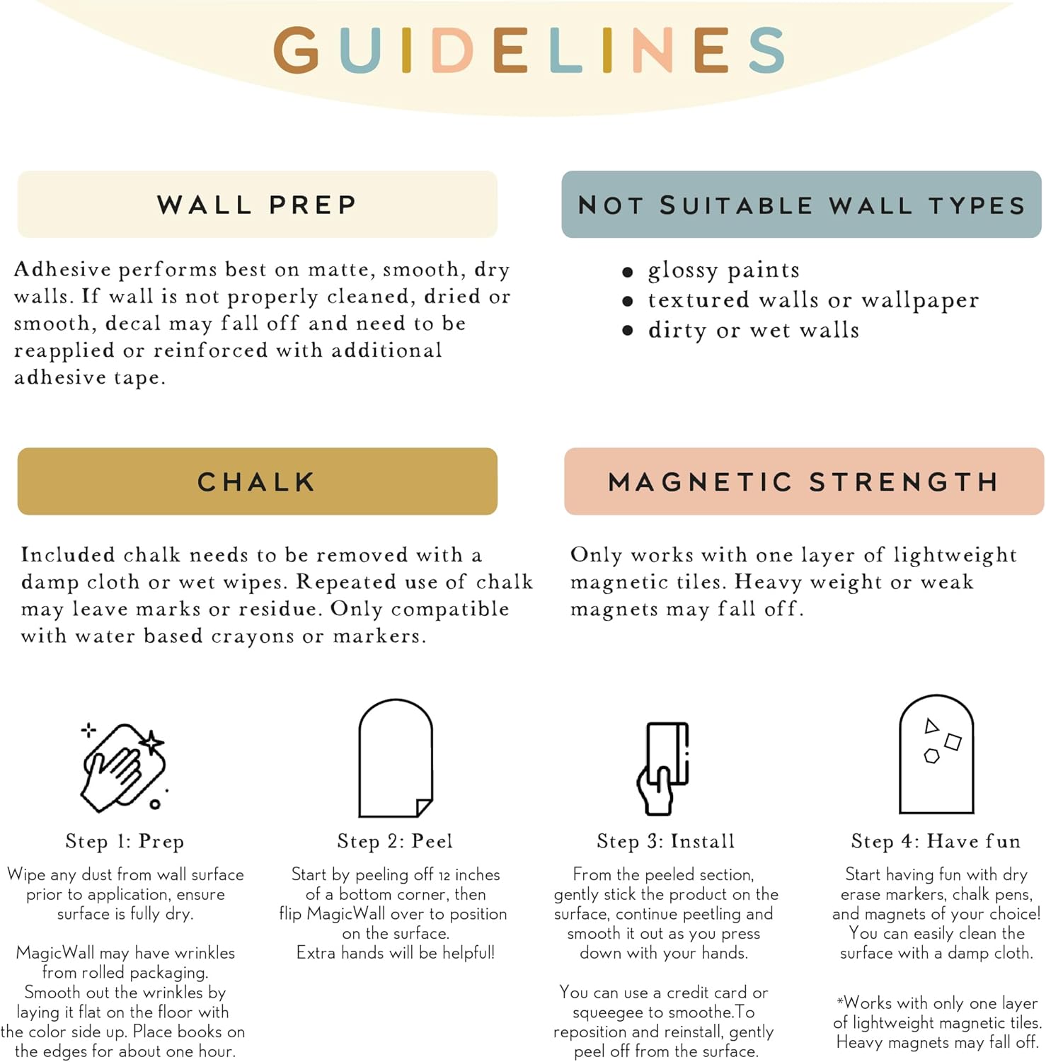 Midi MagicWall | Magnetic Arch Wall Decal