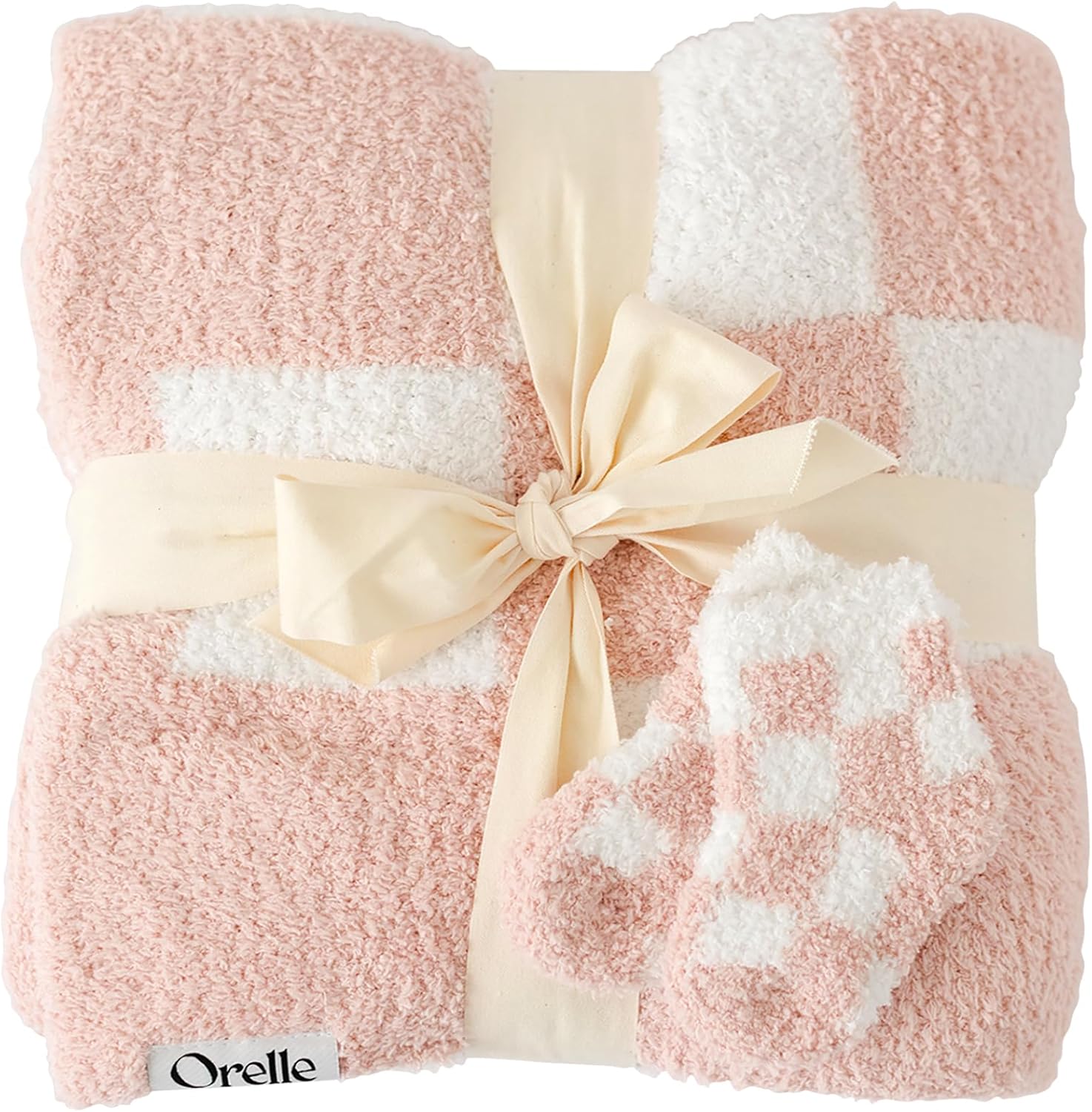 Checkered Baby Blanket & Sock Sets
