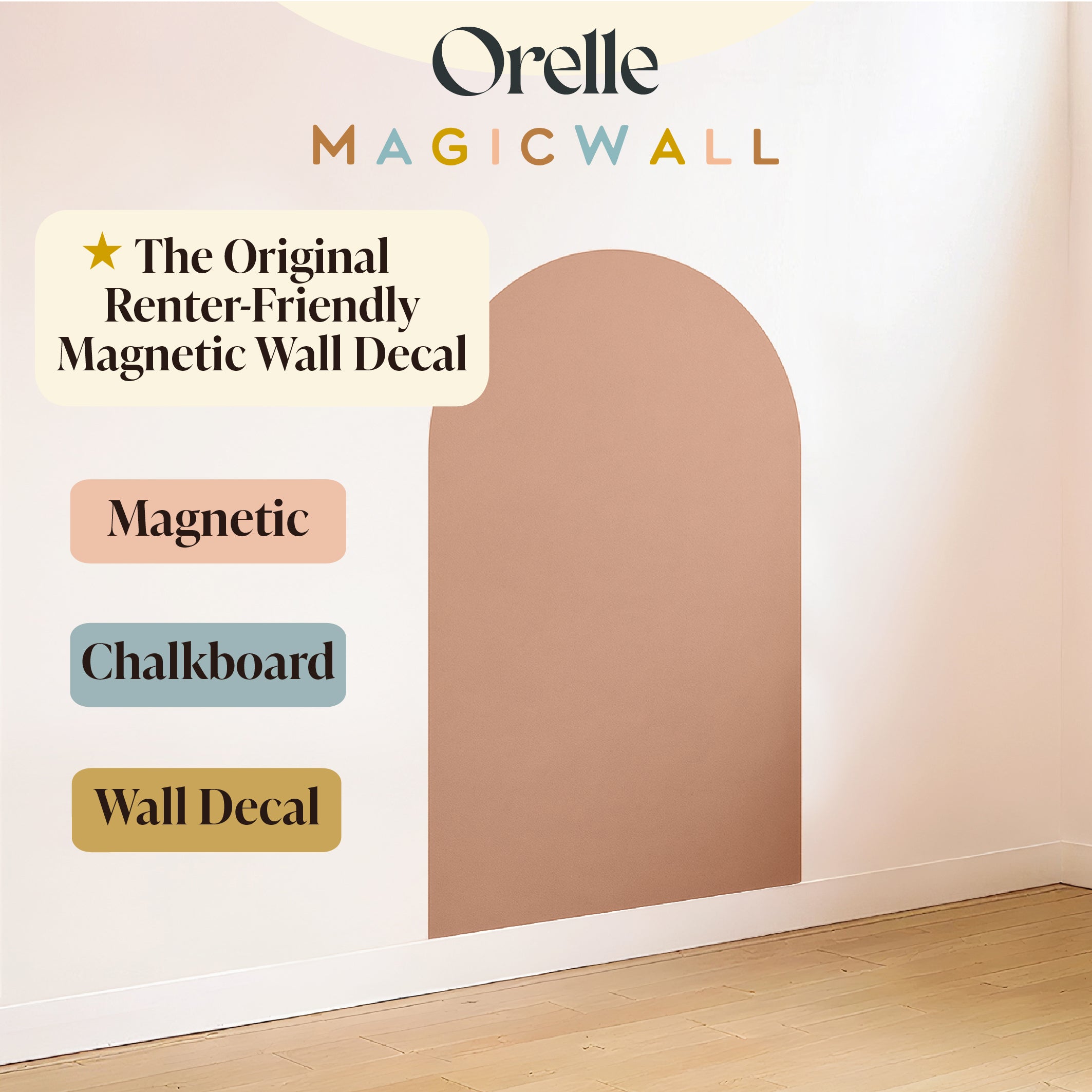 Large MagicWall | Magnetic Arch Wall Decal | 24 x 39"