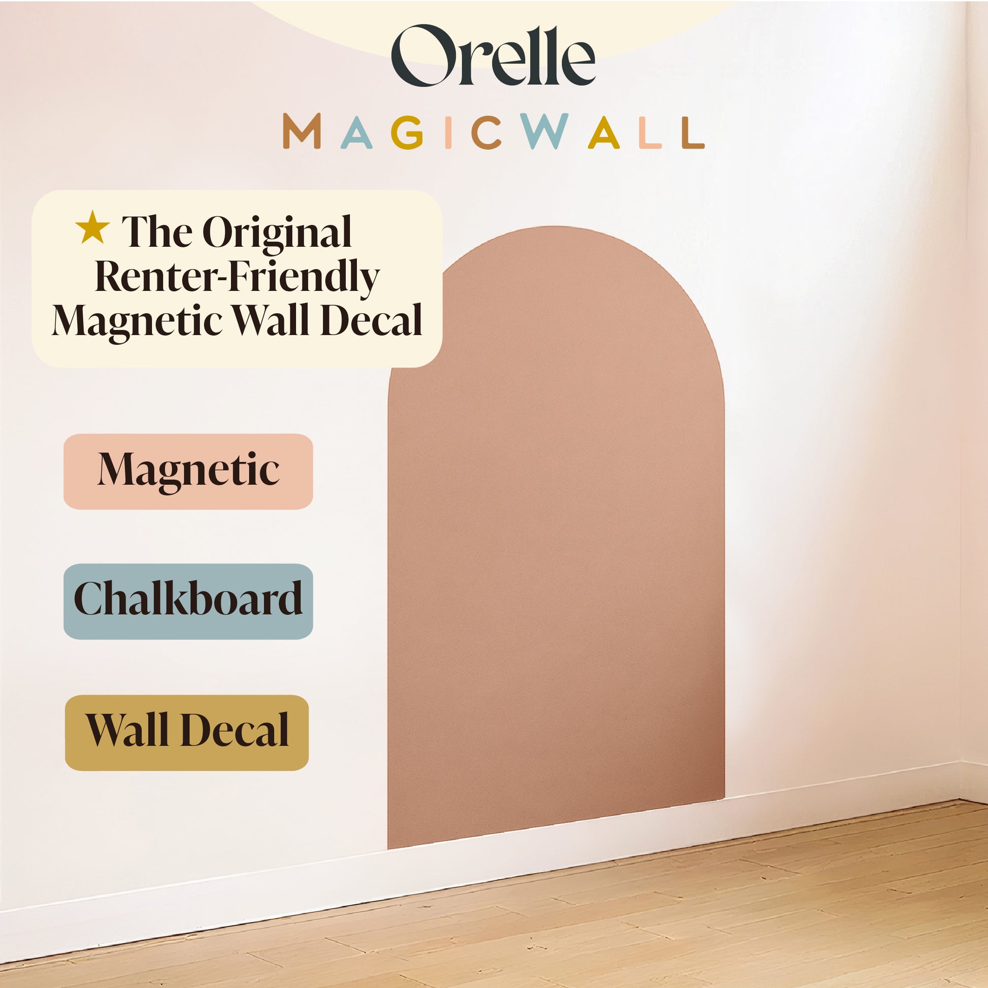 Large MagicWall | Magnetic Arch Wall Decal | 24 x 39"