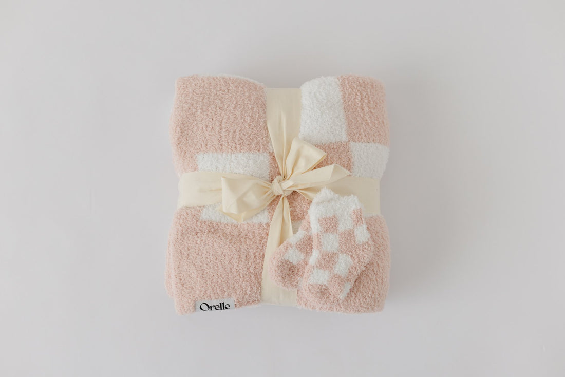 Checkered Baby Blanket Sets